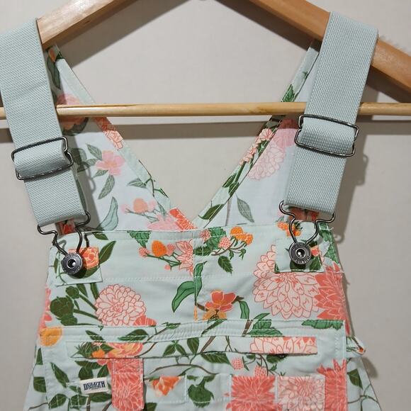 DULUTH TRADING Heirloom Gardening Bib Overalls XS X 31 NWT Mint Summer Dahlia - Picture 4 of 16